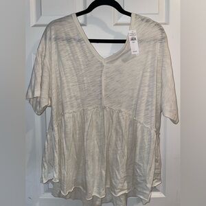 AE OVERSIZED V-NECK BABYDOLL TEE  WITH TIE BACK Size XL